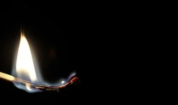 a flaming match