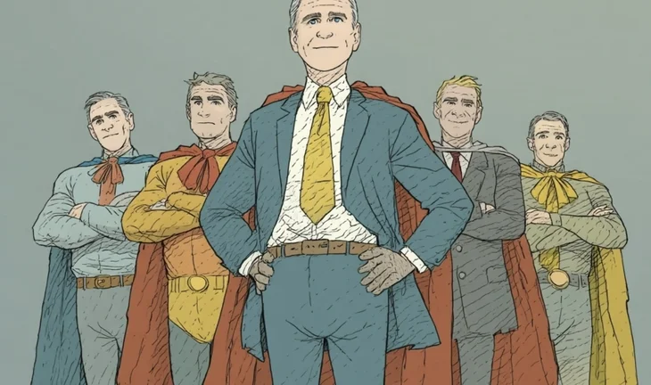 Ken Griffin dressed as a superhero
