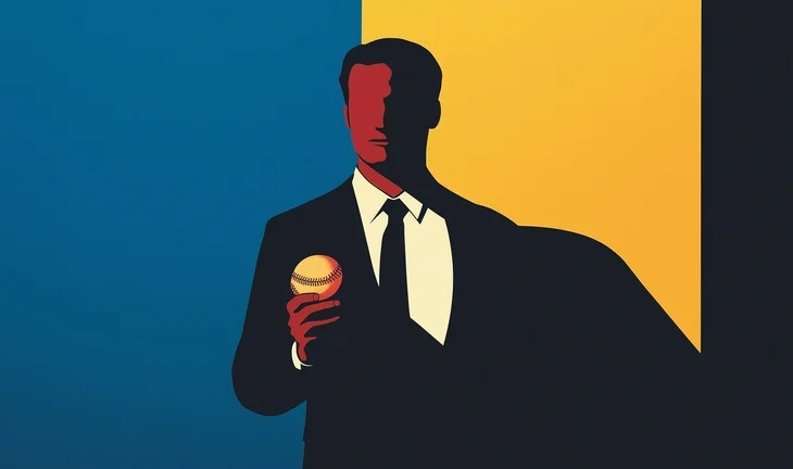 A quantitative sports trader holding a baseball
