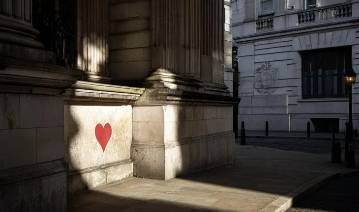 love heart on a wall in London 